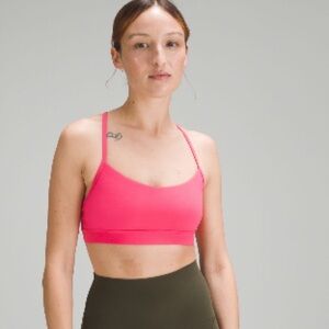 Lululemon Flowy Y Bra Nulu Orange / Red Sports Bra